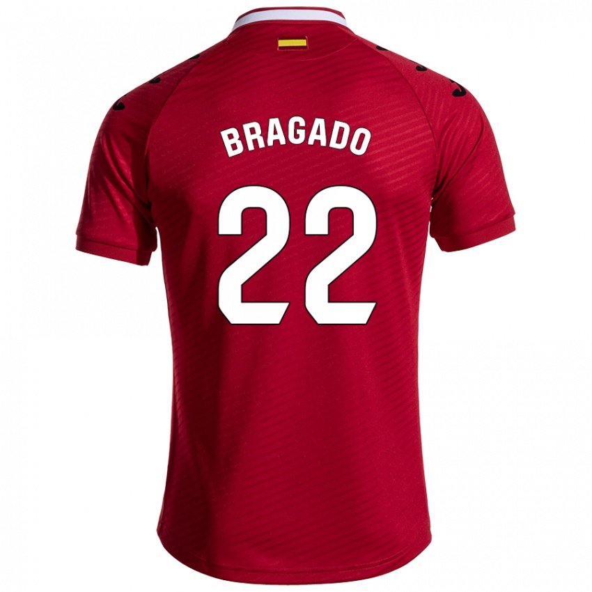 Criança Camisola Alonso Bragado #22 Vermelho Escuro Alternativa 2024/25 Camisa