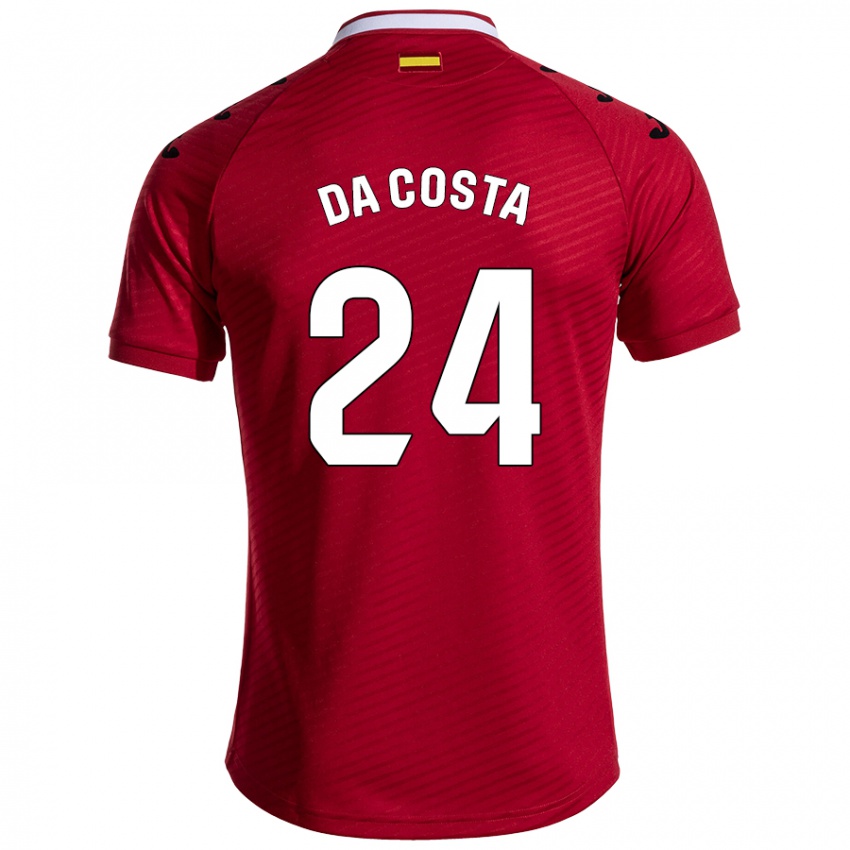 Criança Camisola Coba Da Costa #24 Vermelho Escuro Alternativa 2024/25 Camisa