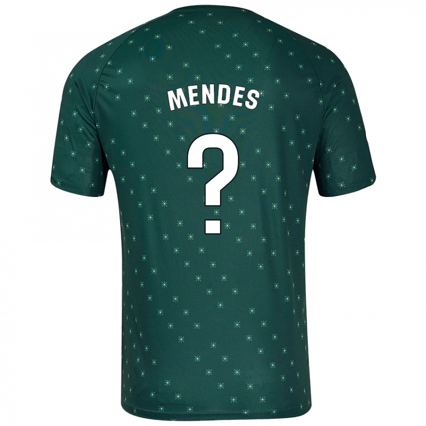 Criança Camisola Houboulang Mendes #0 Verde Escuro Alternativa 2024/25 Camisa