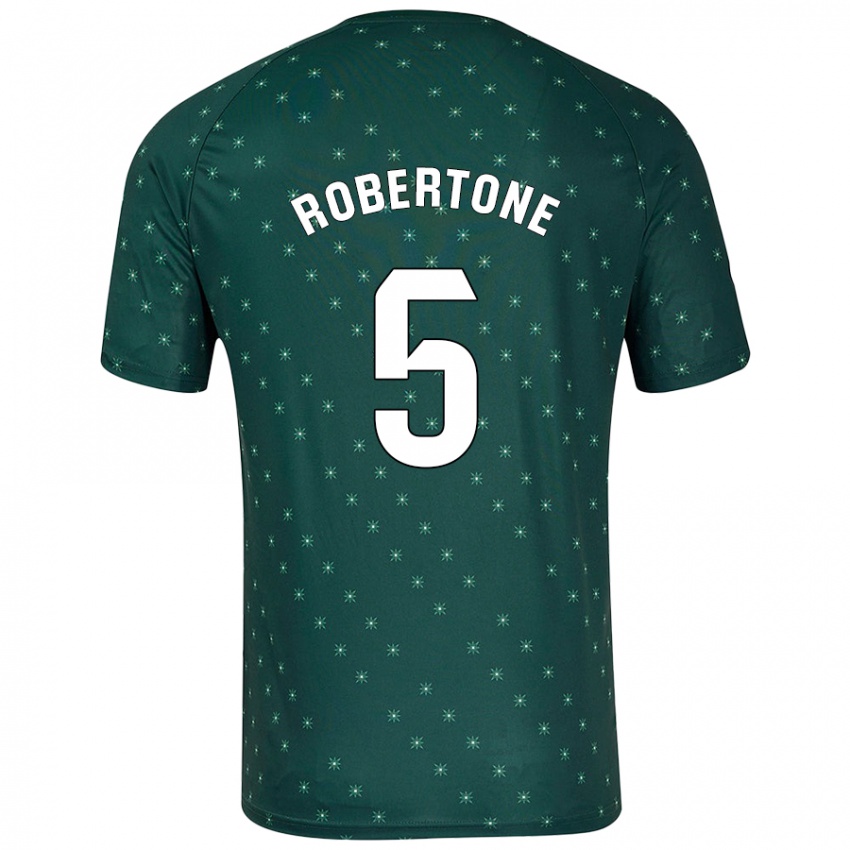 Criança Camisola Lucas Robertone #5 Verde Escuro Alternativa 2024/25 Camisa