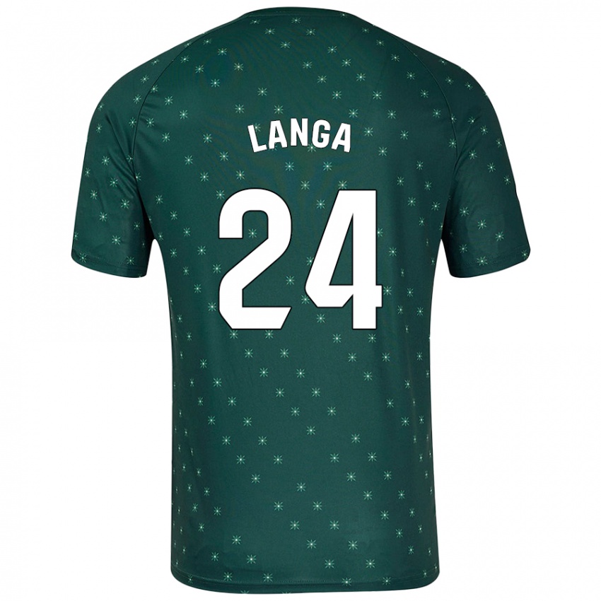 Criança Camisola Bruno Langa #24 Verde Escuro Alternativa 2024/25 Camisa