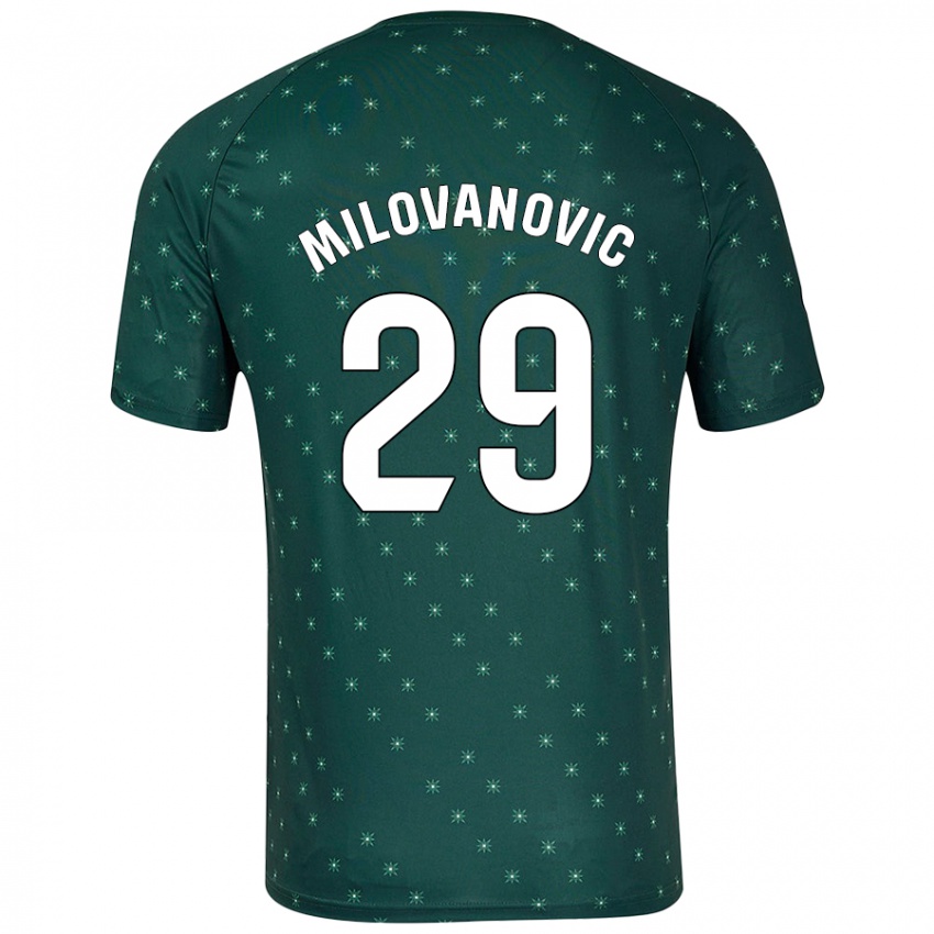 Criança Camisola Marko Milovanovic #29 Verde Escuro Alternativa 2024/25 Camisa