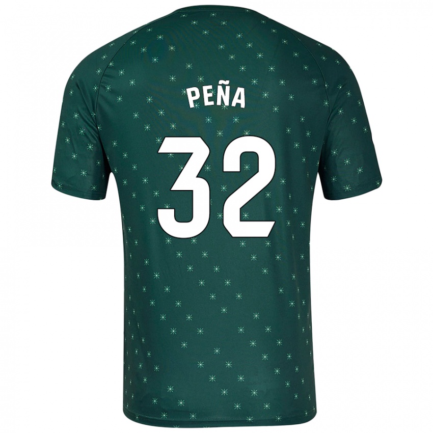 Criança Camisola Marcos Peña #32 Verde Escuro Alternativa 2024/25 Camisa