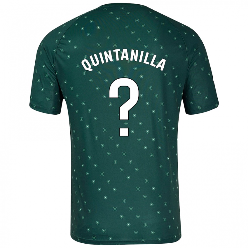 Criança Camisola Rubén Quintanilla #0 Verde Escuro Alternativa 2024/25 Camisa