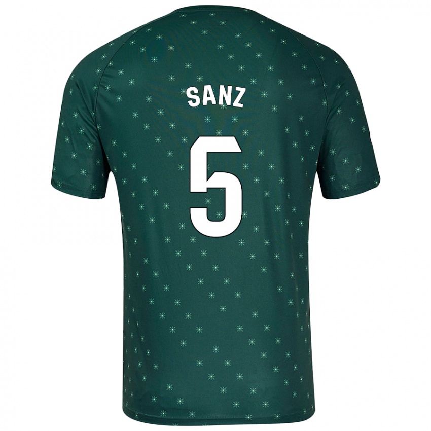 Criança Camisola Paco Sanz #5 Verde Escuro Alternativa 2024/25 Camisa