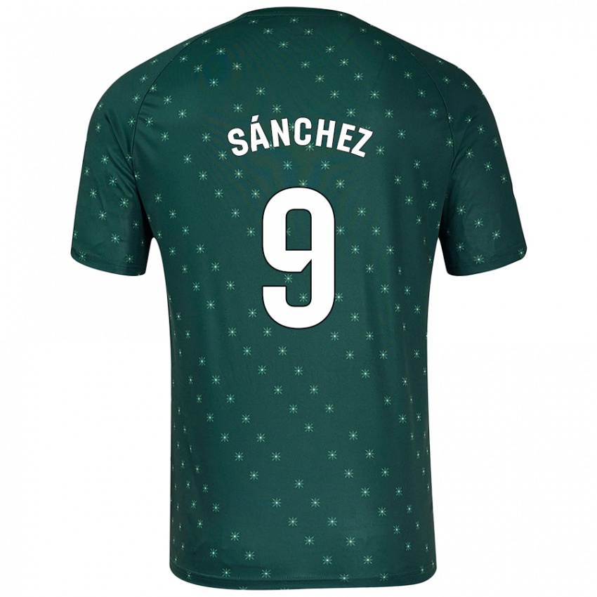 Criança Camisola Loren Sánchez #9 Verde Escuro Alternativa 2024/25 Camisa