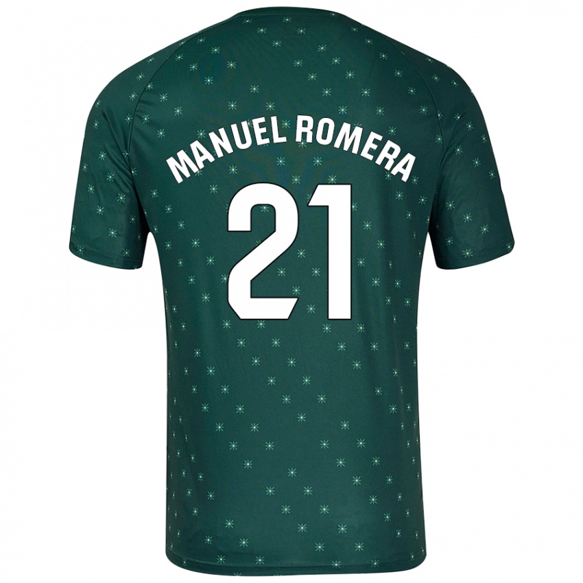 Criança Camisola José Manuel Romera #21 Verde Escuro Alternativa 2024/25 Camisa