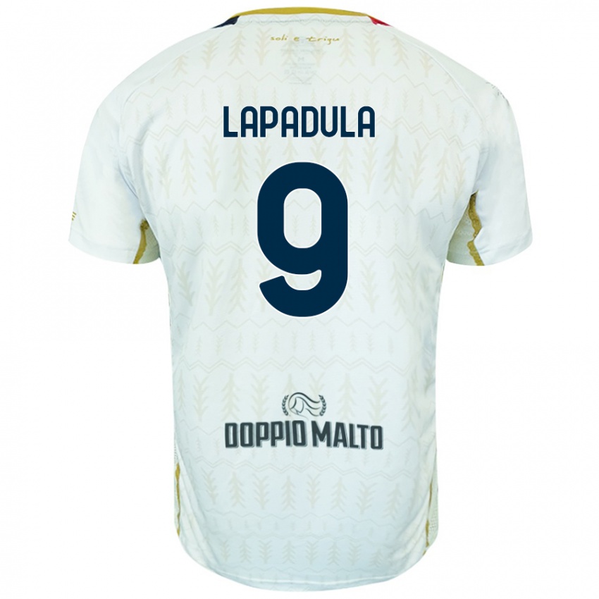 Criança Camisola Gianluca Lapadula #9 Branco Alternativa 2024/25 Camisa