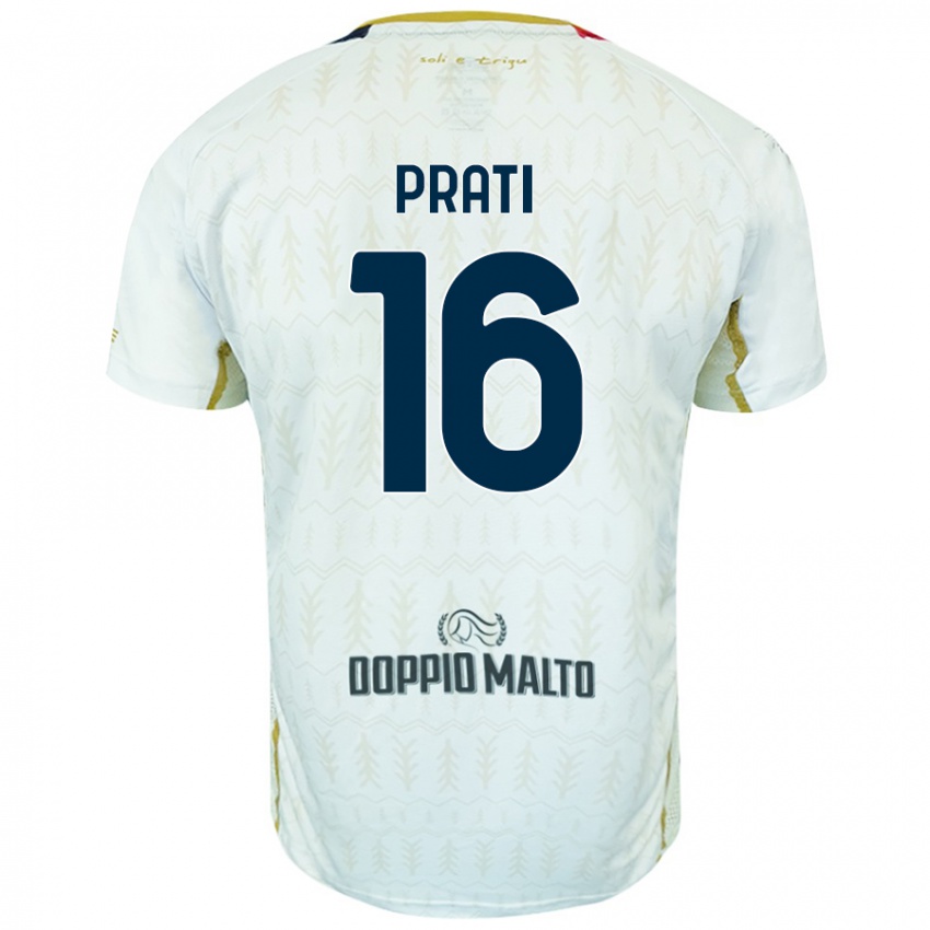 Criança Camisola Matteo Prati #16 Branco Alternativa 2024/25 Camisa