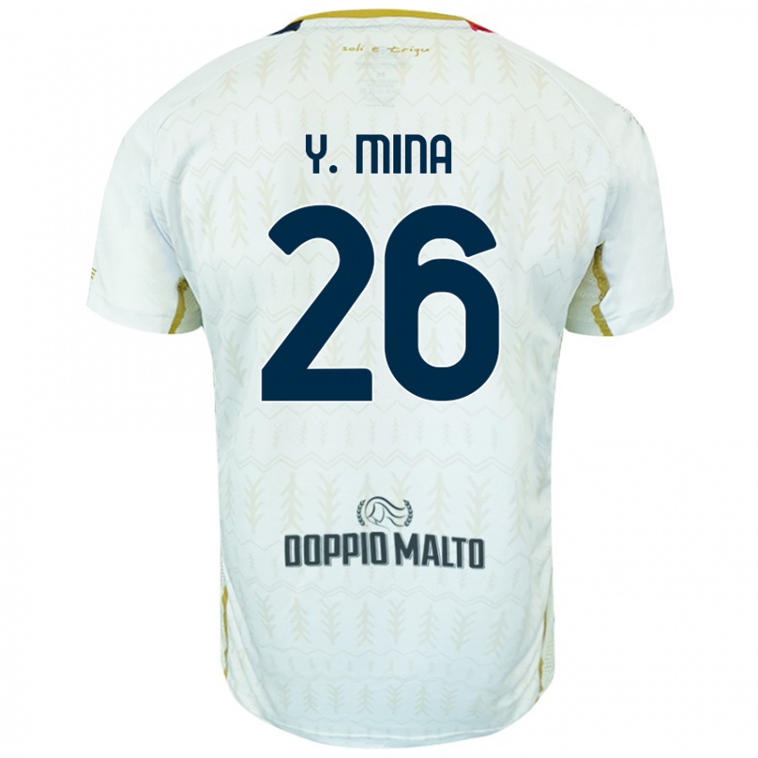 Criança Camisola Yerry Mina #26 Branco Alternativa 2024/25 Camisa