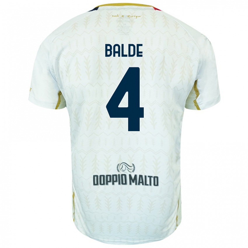 Criança Camisola Mamadou Balde #4 Branco Alternativa 2024/25 Camisa