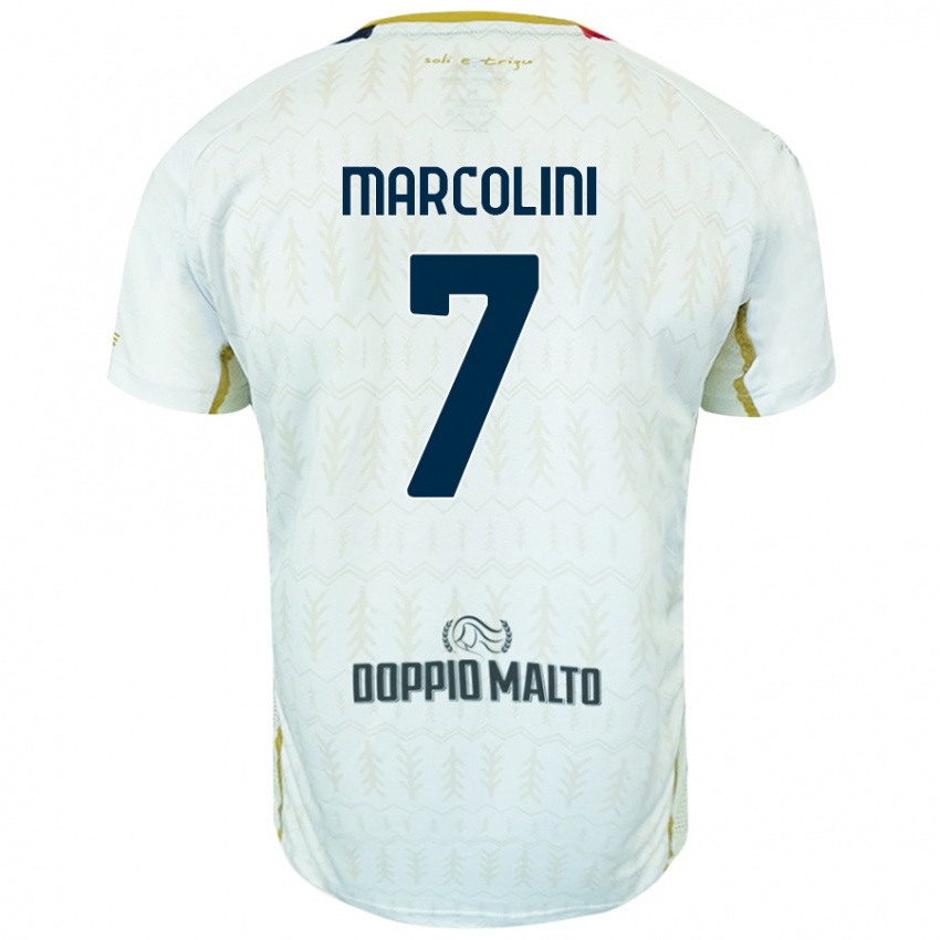 Criança Camisola Diego Marcolini #7 Branco Alternativa 2024/25 Camisa