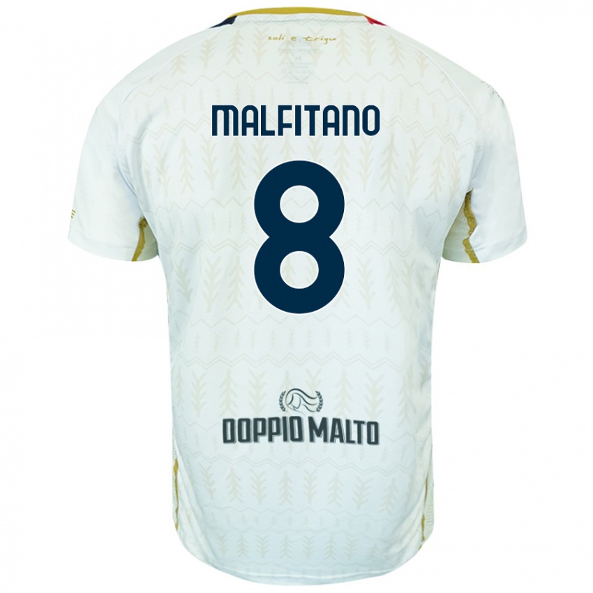 Criança Camisola Roberto Malfitano #8 Branco Alternativa 2024/25 Camisa