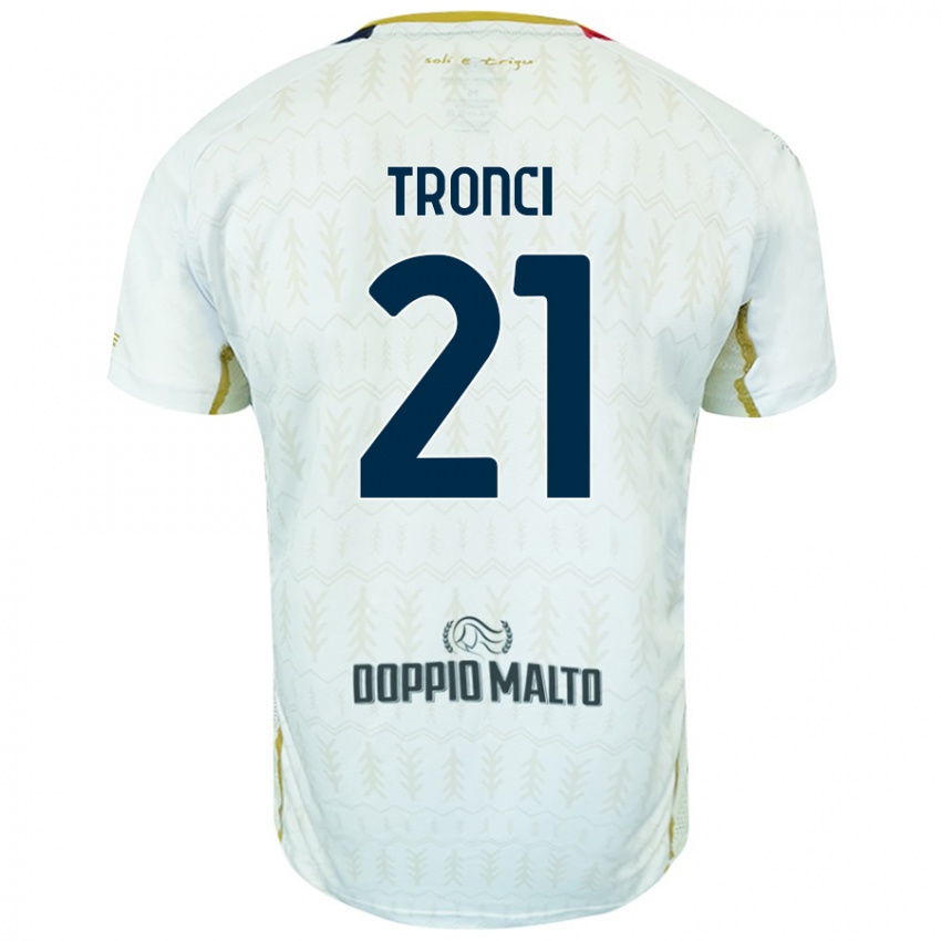 Criança Camisola Luca Tronci #21 Branco Alternativa 2024/25 Camisa