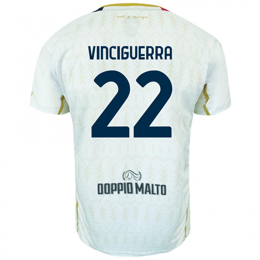 Criança Camisola Alessandro Vinciguerra #22 Branco Alternativa 2024/25 Camisa