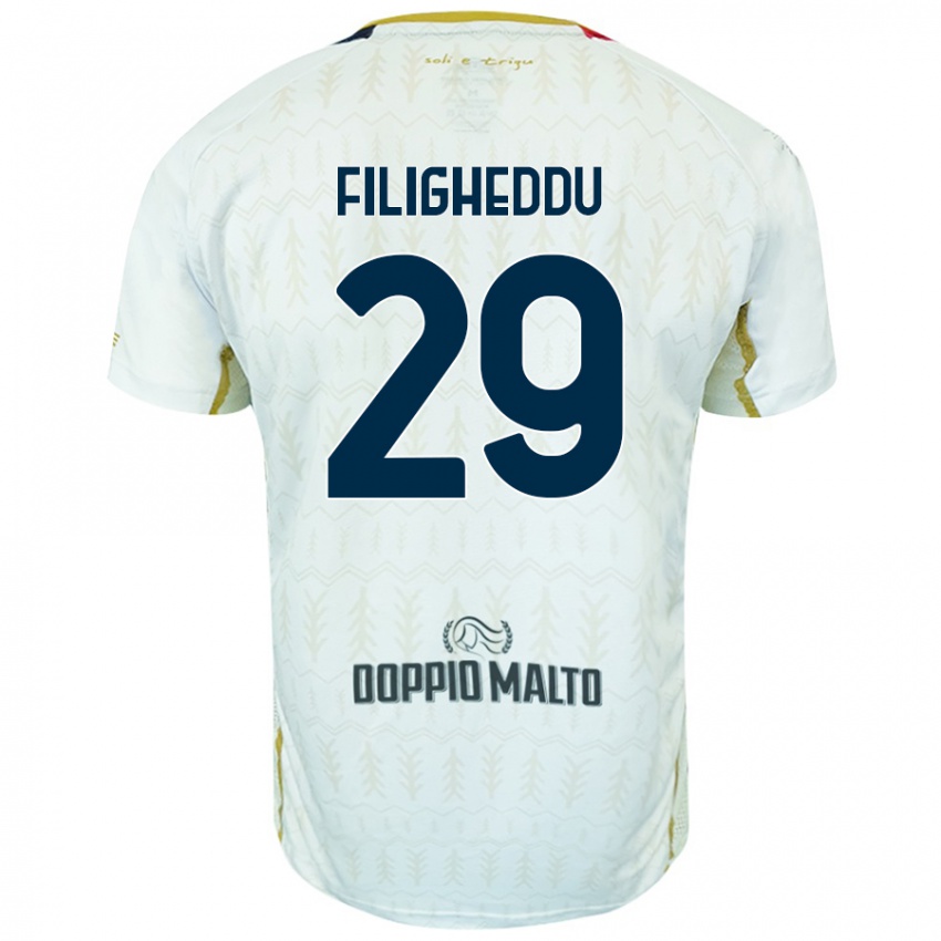 Criança Camisola Daniele Filigheddu #29 Branco Alternativa 2024/25 Camisa