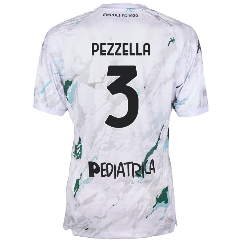 Criança Camisola Giuseppe Pezzella #3 Cinzento Alternativa 2024/25 Camisa