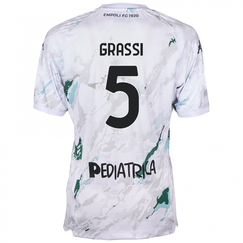 Criança Camisola Alberto Grassi #5 Cinzento Alternativa 2024/25 Camisa