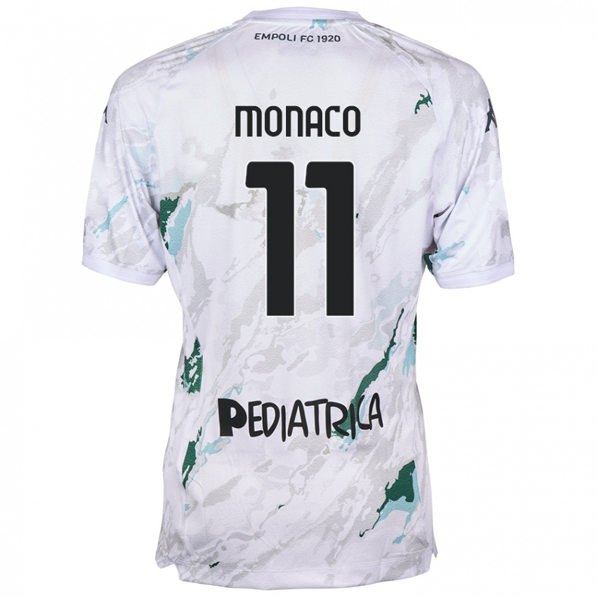 Criança Camisola Salvatore Monaco #11 Cinzento Alternativa 2024/25 Camisa