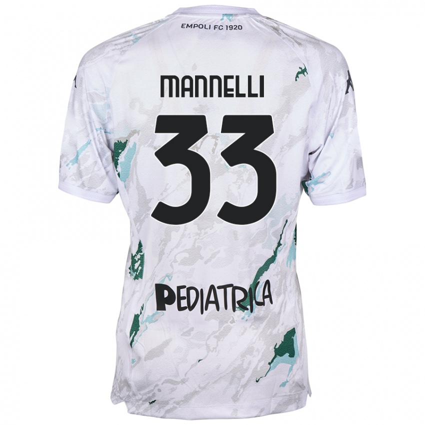 Criança Camisola Matteo Mannelli #33 Cinzento Alternativa 2024/25 Camisa