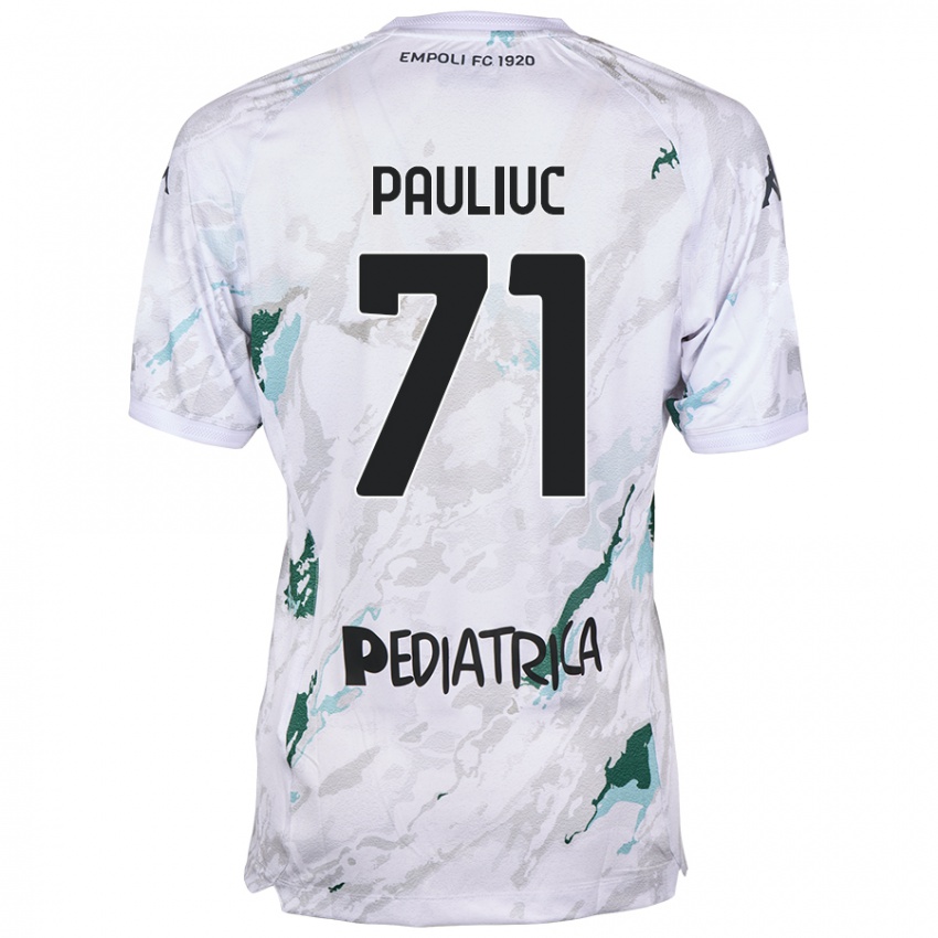 Criança Camisola Nicolò Pauliuc #71 Cinzento Alternativa 2024/25 Camisa