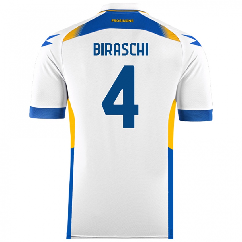 Criança Camisola Davide Biraschi #4 Branco Alternativa 2024/25 Camisa