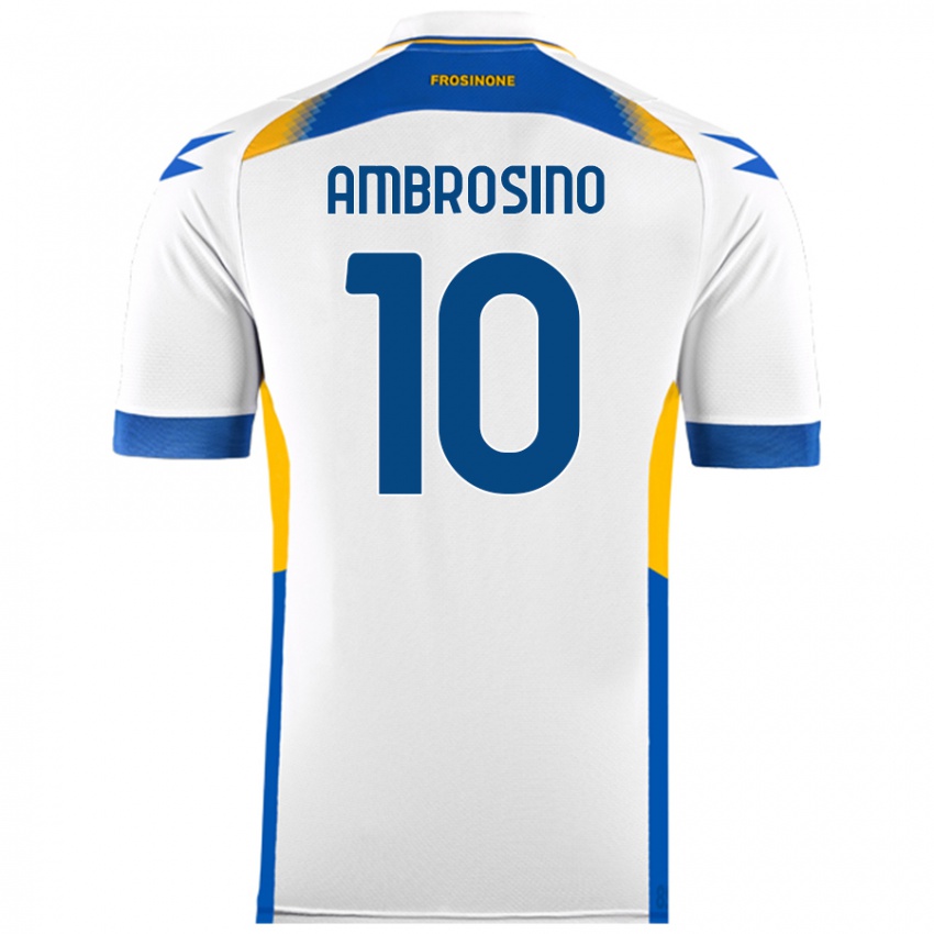 Criança Camisola Giuseppe Ambrosino #10 Branco Alternativa 2024/25 Camisa