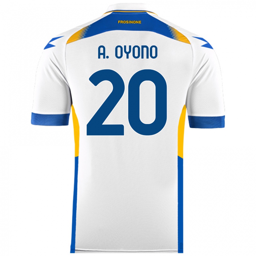 Criança Camisola Anthony Oyono #20 Branco Alternativa 2024/25 Camisa