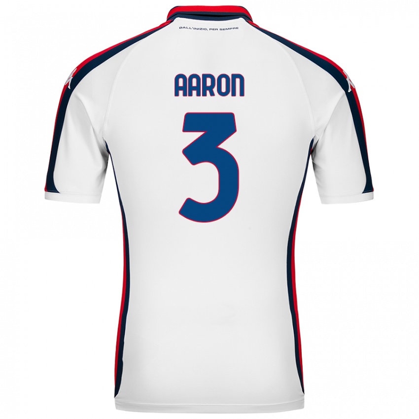 Criança Camisola Aarón Martín #3 Branco Alternativa 2024/25 Camisa