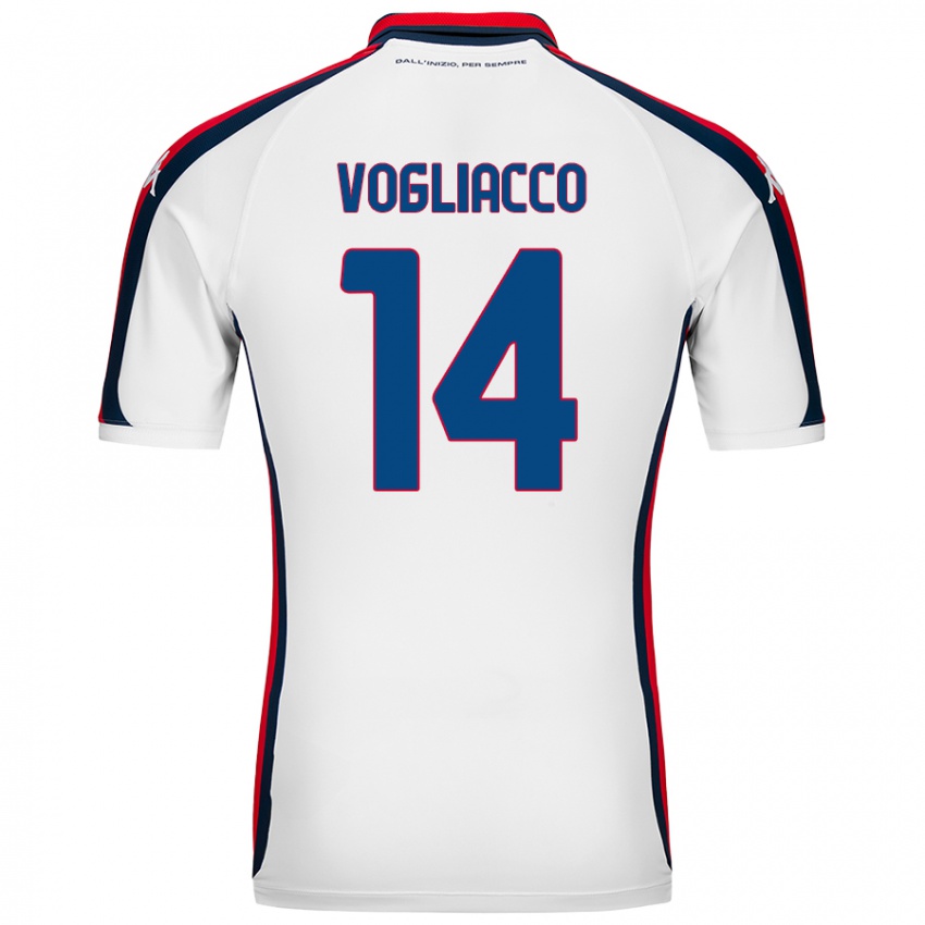 Criança Camisola Alessandro Vogliacco #14 Branco Alternativa 2024/25 Camisa