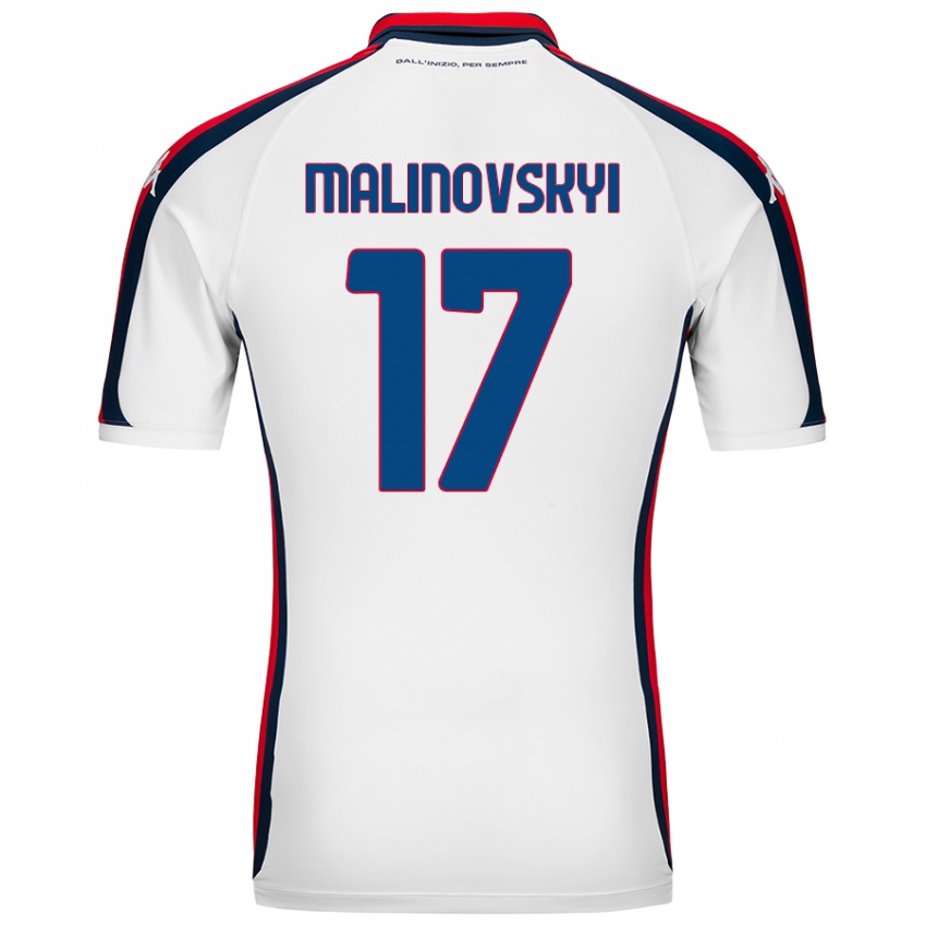 Criança Camisola Ruslan Malinovskyi #17 Branco Alternativa 2024/25 Camisa