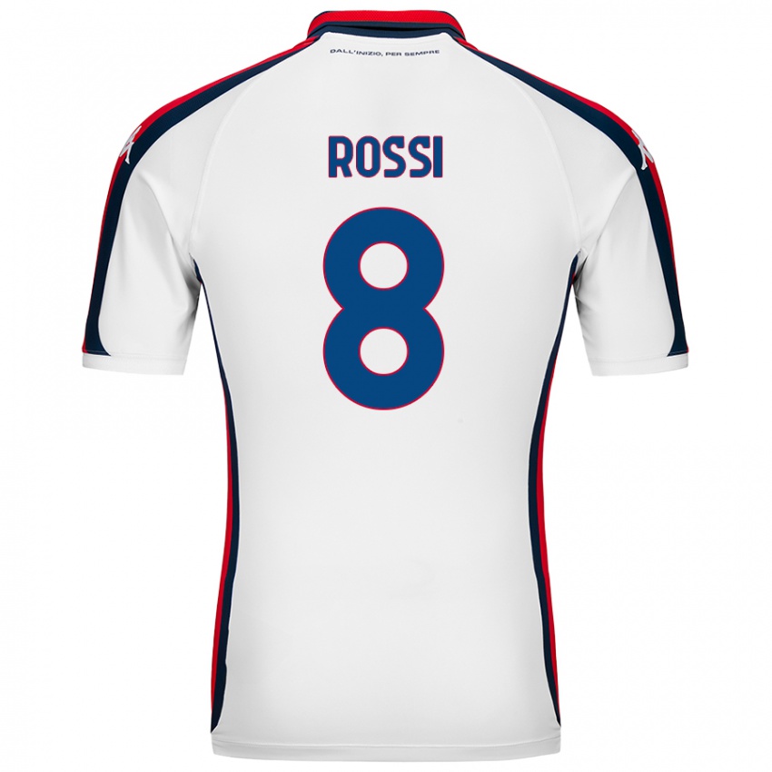 Criança Camisola Gianluca Rossi #8 Branco Alternativa 2024/25 Camisa