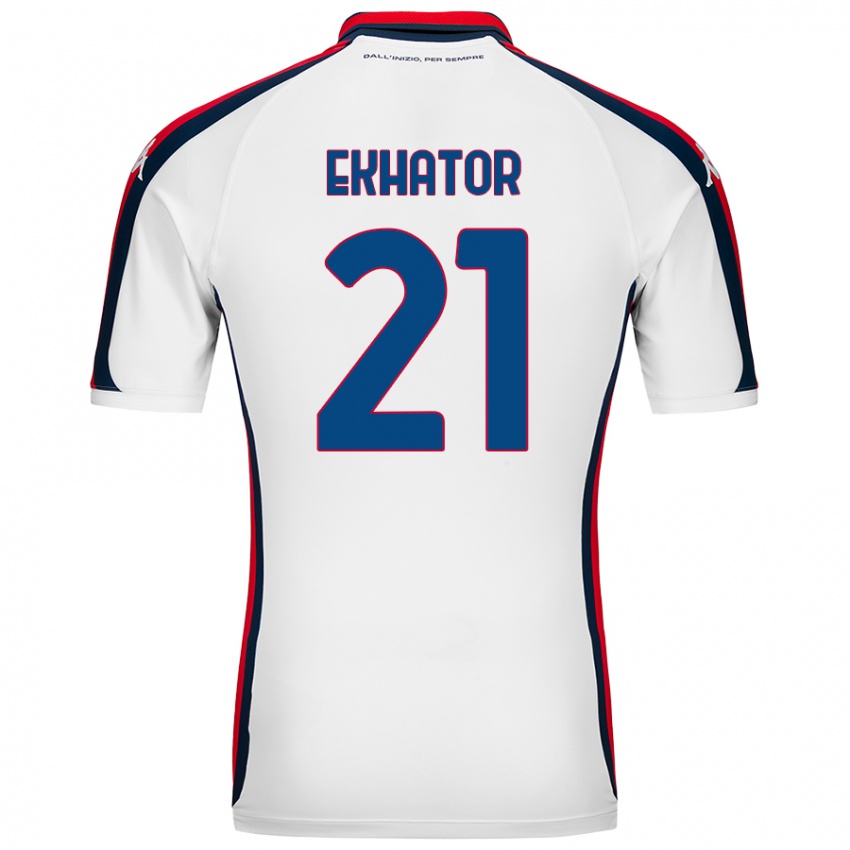 Criança Camisola Jeff Ekhator #21 Branco Alternativa 2024/25 Camisa