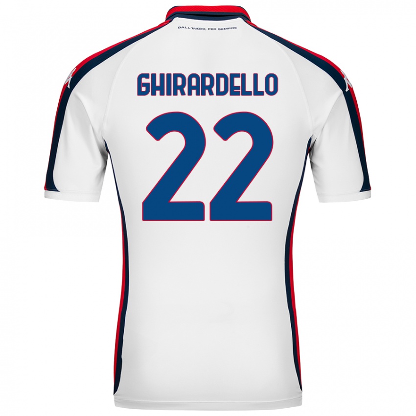 Criança Camisola Tommaso Ghirardello #22 Branco Alternativa 2024/25 Camisa