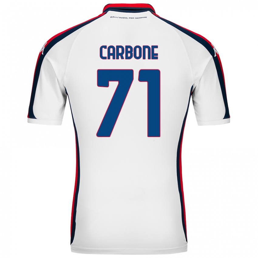 Criança Camisola Filippo Carbone #71 Branco Alternativa 2024/25 Camisa