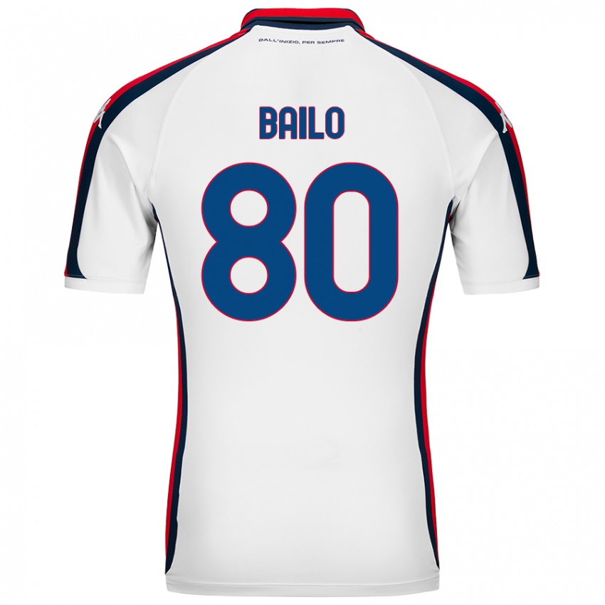 Criança Camisola Giorgio Bailo #80 Branco Alternativa 2024/25 Camisa