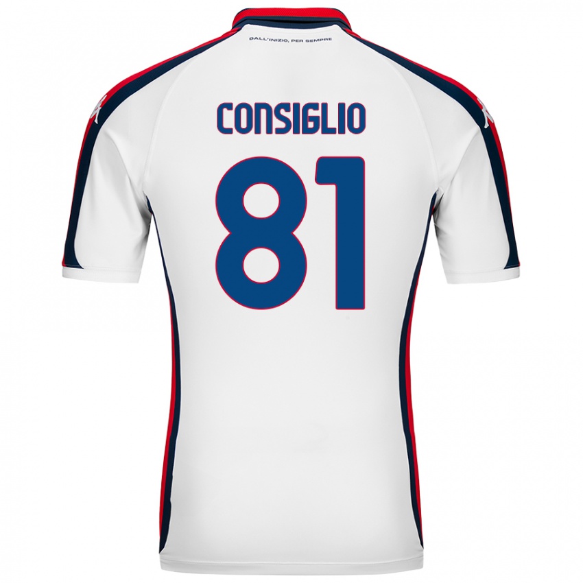 Criança Camisola Leonardo Consiglio #81 Branco Alternativa 2024/25 Camisa