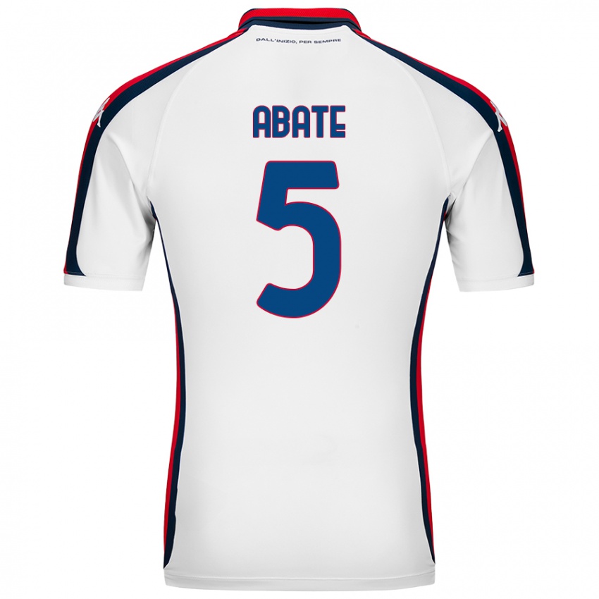 Criança Camisola Giada Abate #5 Branco Alternativa 2024/25 Camisa