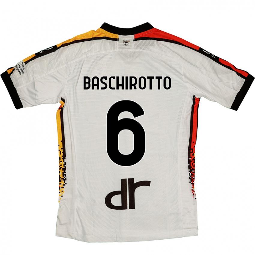 Criança Camisola Federico Baschirotto #6 Preto Branco Alternativa 2024/25 Camisa