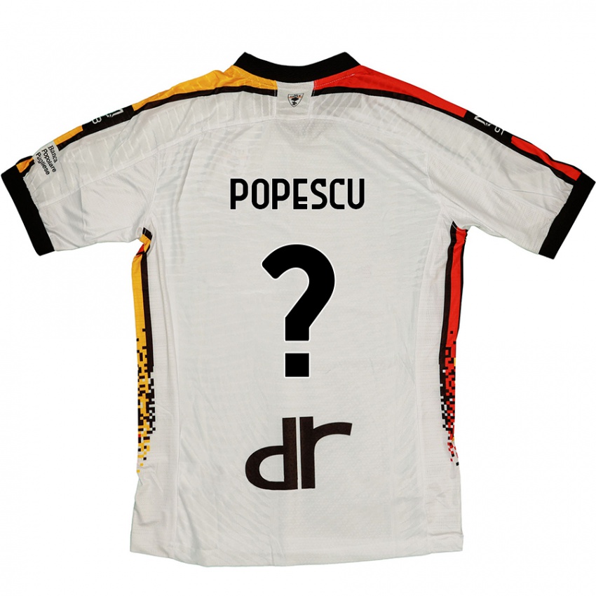 Criança Camisola Marco Popescu #0 Preto Branco Alternativa 2024/25 Camisa