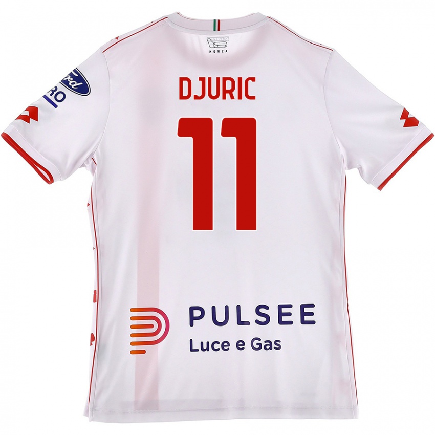 Criança Camisola Milan Djuric #11 Branco Vermelho Alternativa 2024/25 Camisa