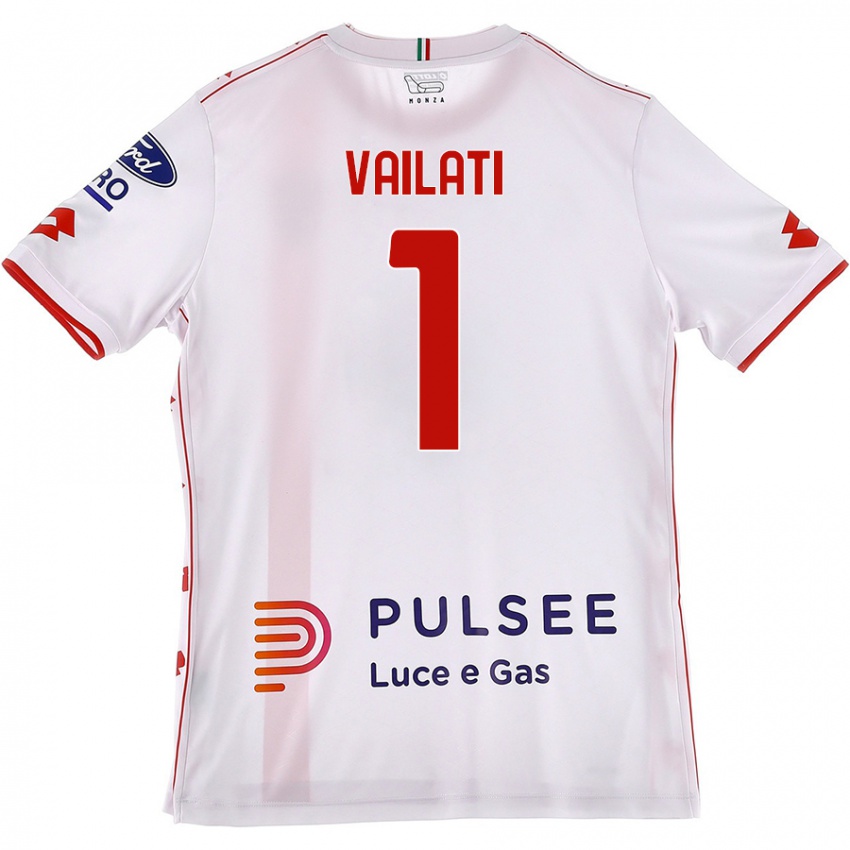 Criança Camisola Andrea Vailati #1 Branco Vermelho Alternativa 2024/25 Camisa