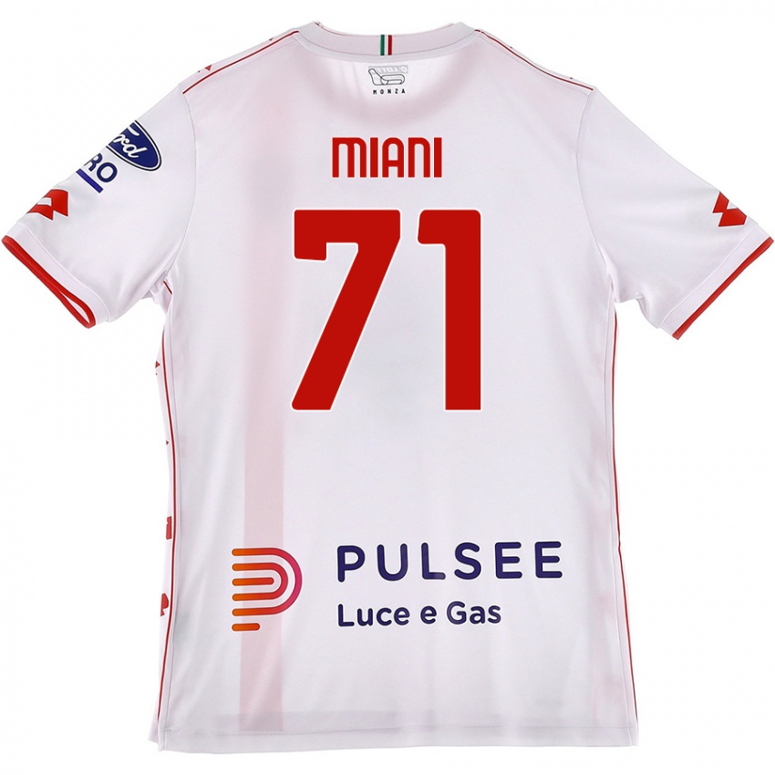 Criança Camisola Arthur Miani #71 Branco Vermelho Alternativa 2024/25 Camisa