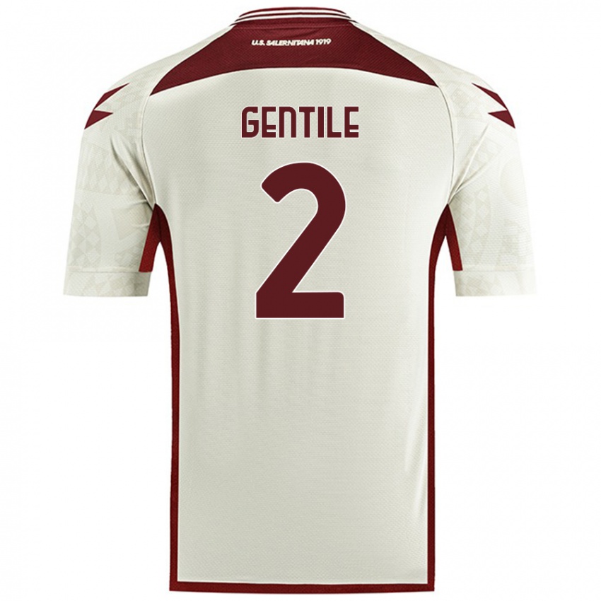 Criança Camisola Davide Gentile #2 Cor Do Creme Alternativa 2024/25 Camisa