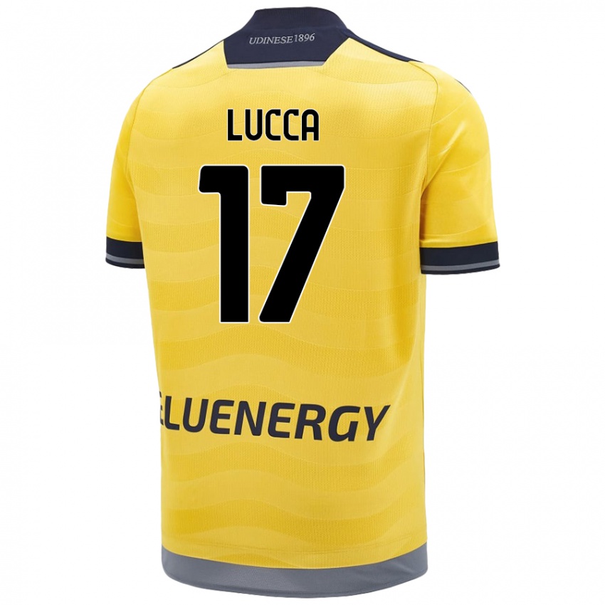 Criança Camisola Lorenzo Lucca #17 Dourado Alternativa 2024/25 Camisa