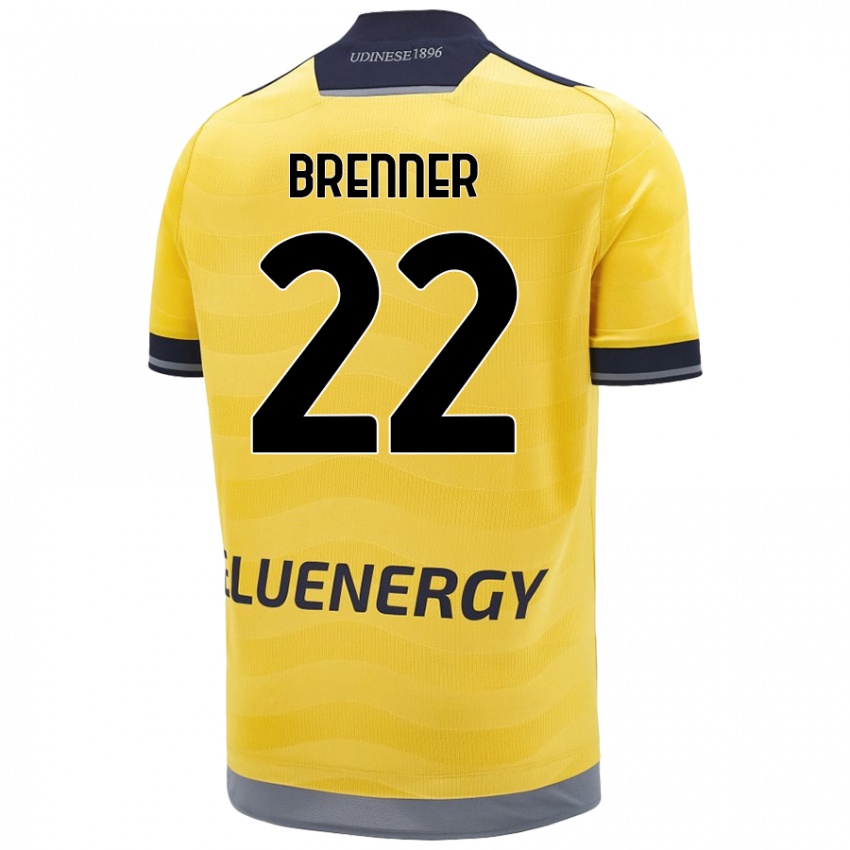 Criança Camisola Brenner #22 Dourado Alternativa 2024/25 Camisa