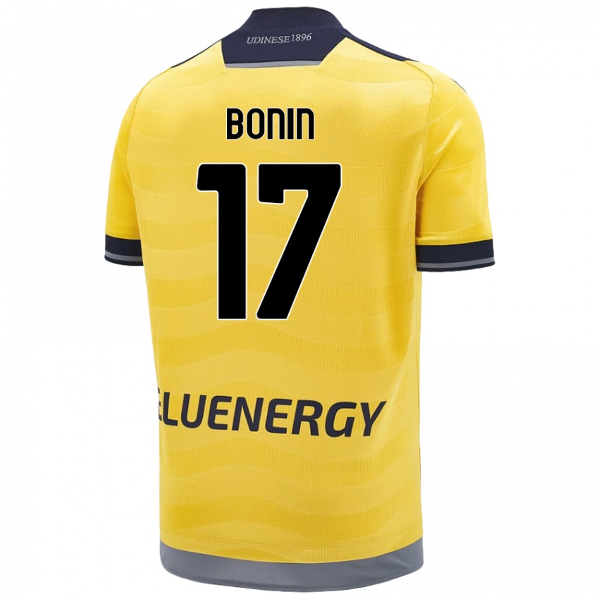 Criança Camisola Luca Bonin #17 Dourado Alternativa 2024/25 Camisa