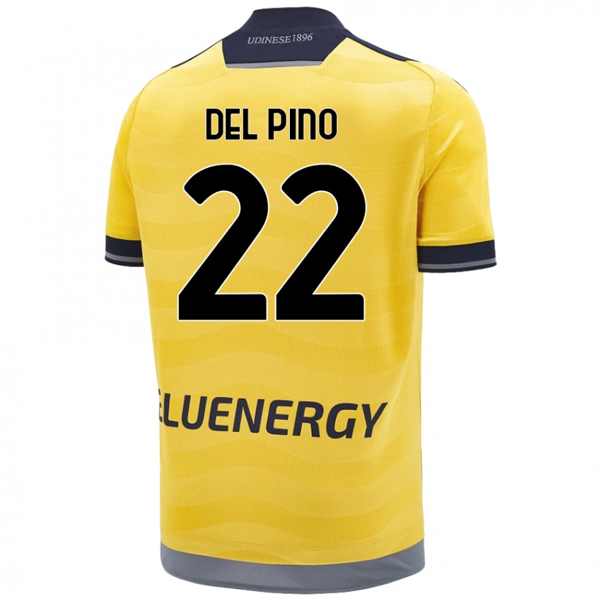 Criança Camisola Lorenzo Del Pino #22 Dourado Alternativa 2024/25 Camisa