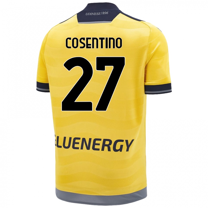 Criança Camisola Sergio Cosentino #27 Dourado Alternativa 2024/25 Camisa