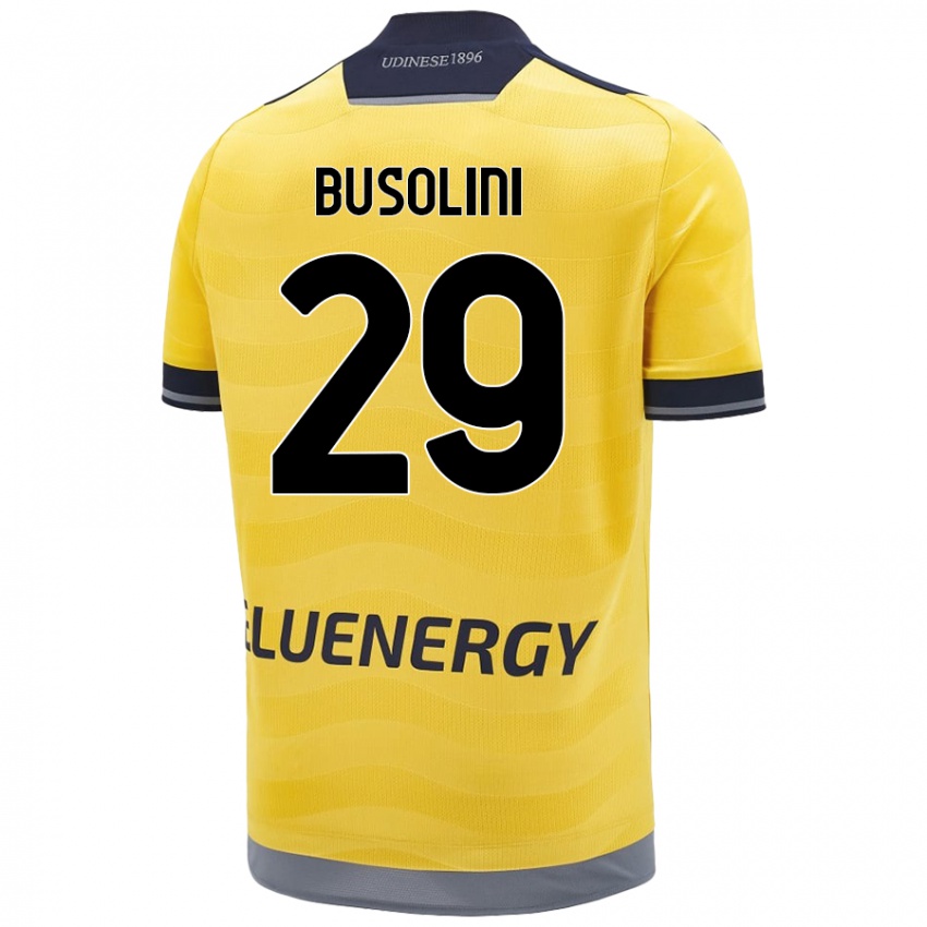 Criança Camisola Alessandro Busolini #29 Dourado Alternativa 2024/25 Camisa